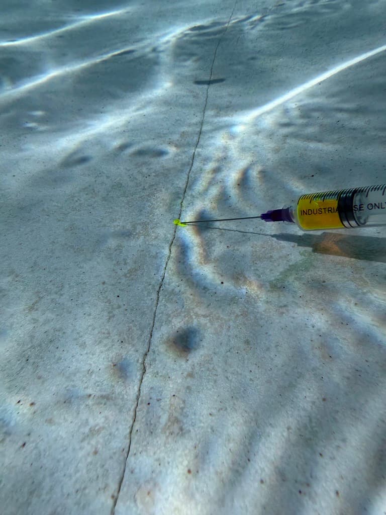 Return fitting repair inside the pool