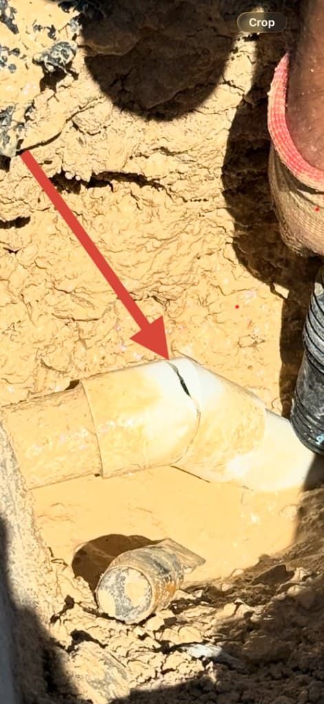 Crew excavating pool deck for underground pipe repair — Georgetown