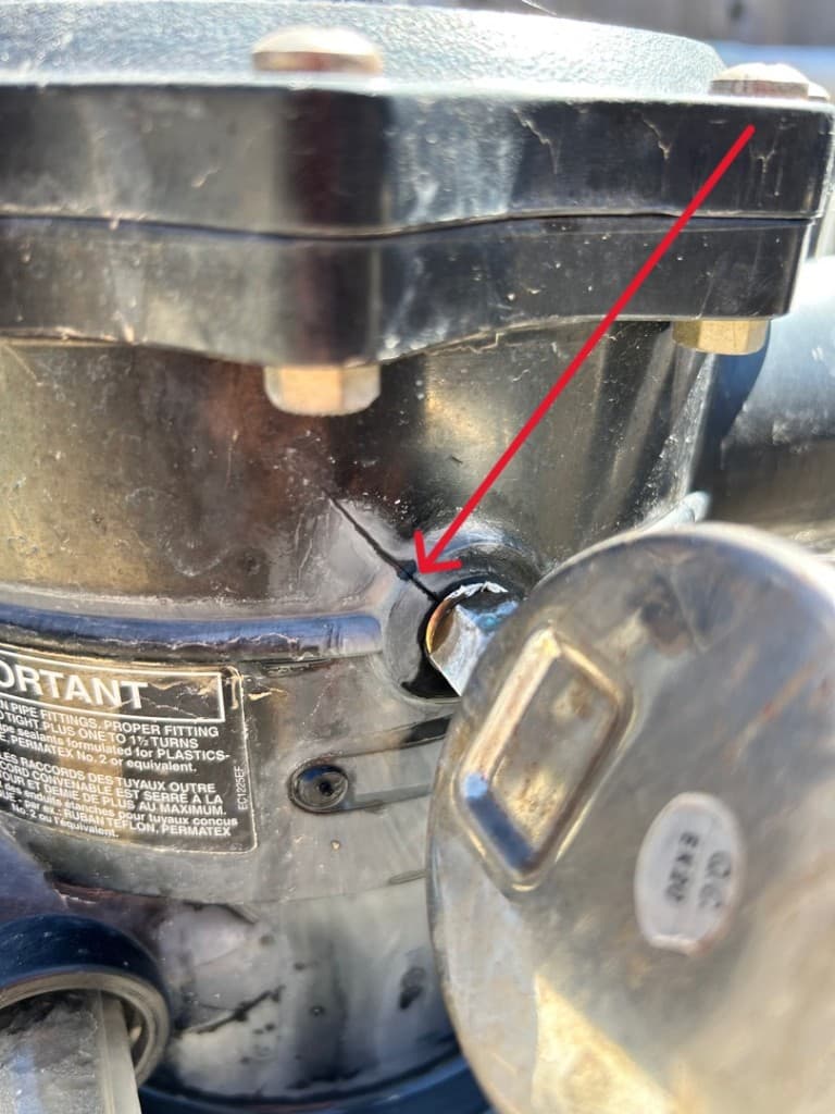 Cracked pump housing causing equipment pad leak — Round Rock