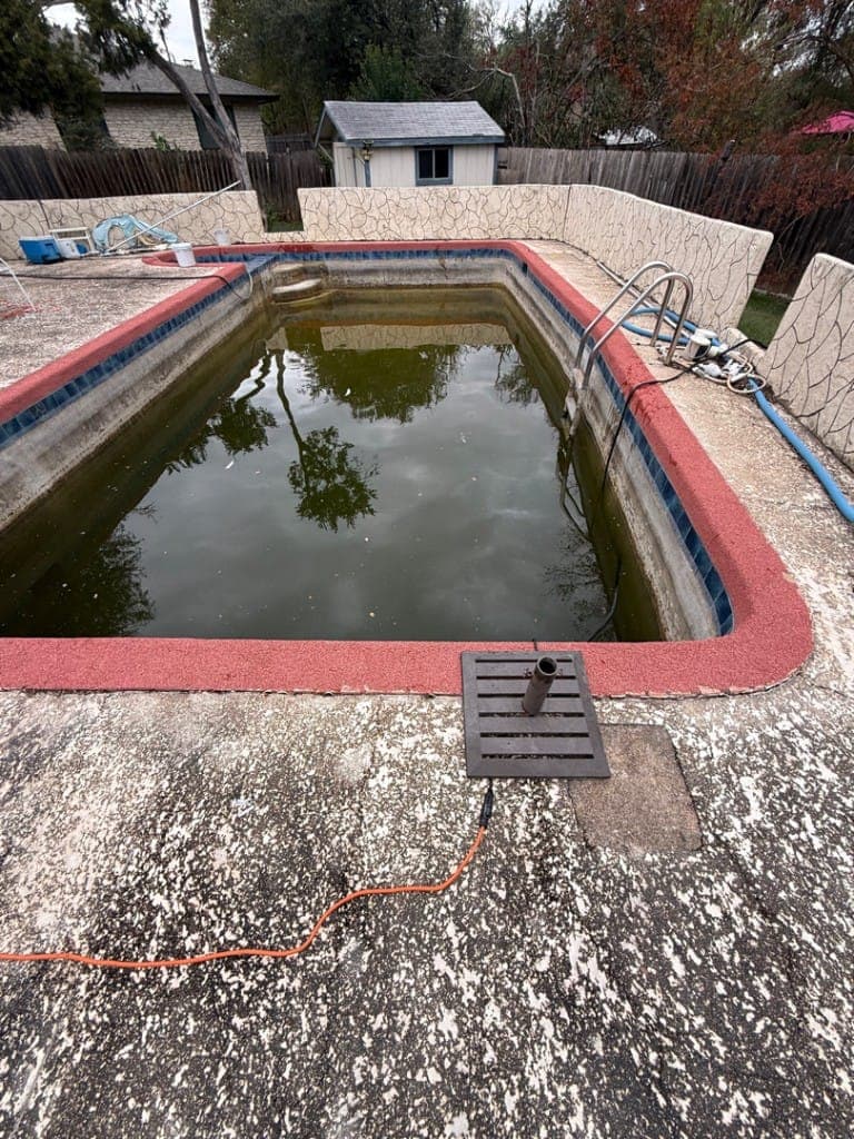 Austin pool renovation — before