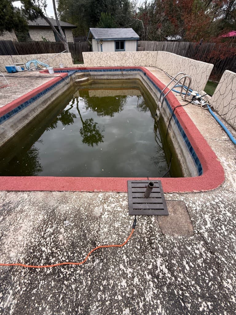 Austin pool renovation — before