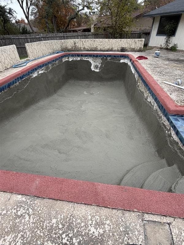 Austin pool renovation — during