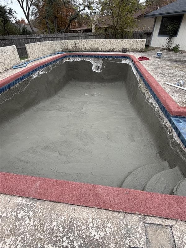 Austin pool renovation — during
