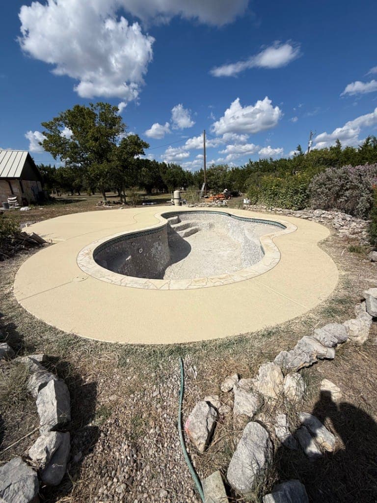 Leander pool renovation — during