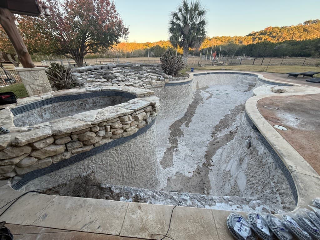 Spicewood pool renovation — during